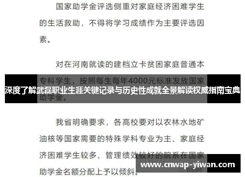 深度了解武磊职业生涯关键记录与历史性成就全景解读权威指南宝典
